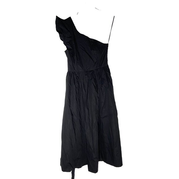 J. Crew Factory One-Shoulder Midi Dress Women's Plus Size 20 in Black New W/ Tag - Picture 2 of 5